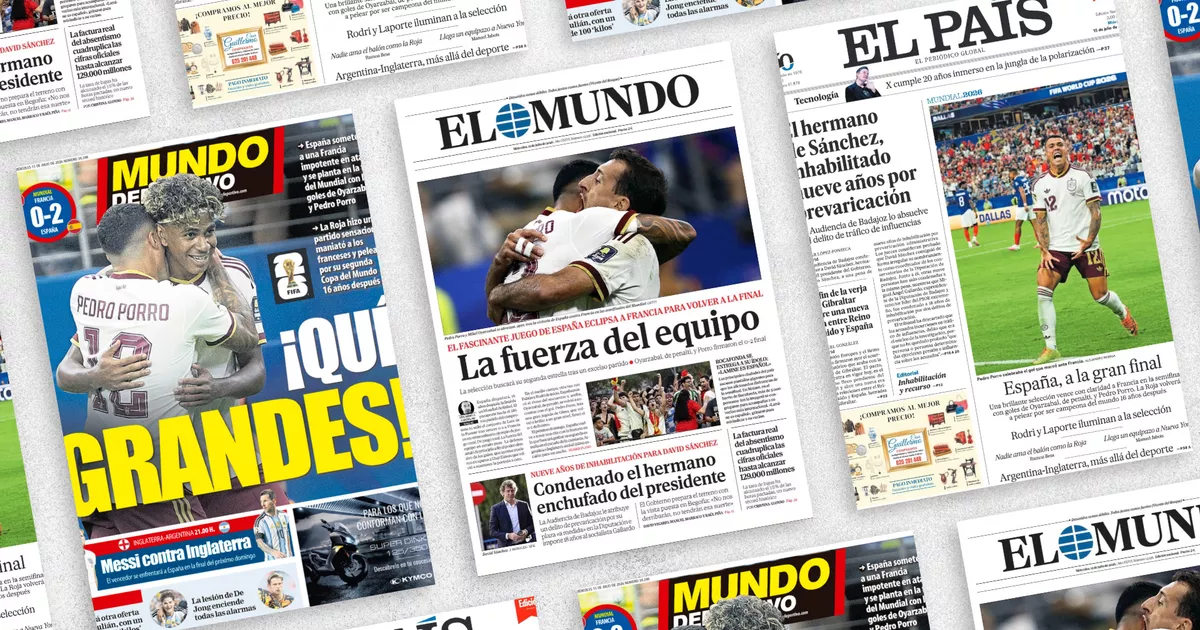 “Francia está a nuestros pies”, “el Toro ha domado al Gallo”… La prensa española se burla de los Bleus y de Mbappé tras la eliminación en semifinales
