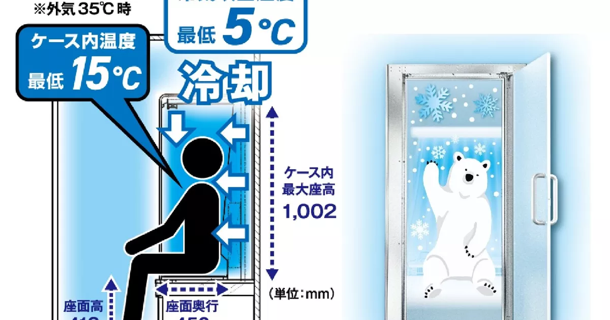 Ante el aumento de las olas de calor, una empresa japonesa inventa un frigorífico para humanos