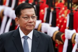 El presidente birmano, Min Aung Hlaing, viaja el lunes a Rusia para reunirse con Vladimir Putin