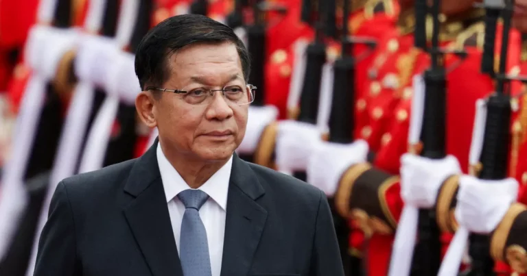 El presidente birmano, Min Aung Hlaing, viaja el lunes a Rusia para reunirse con Vladimir Putin