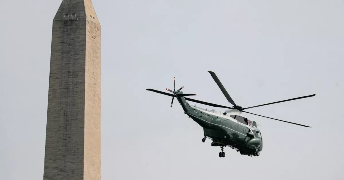 Se cree que las obras iniciadas por Donald Trump en la Casa Blanca son la causa de un incidente con el helicóptero presidencial