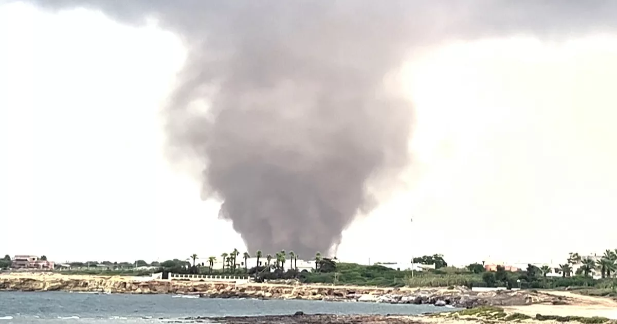 Italia: imágenes de la violenta doble tromba marina que azotó Sicilia