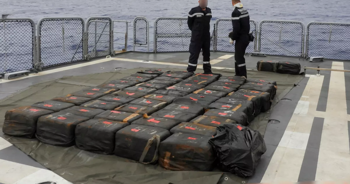 La marina francesa incautó en octubre más de 8,6 toneladas de droga en las Antillas